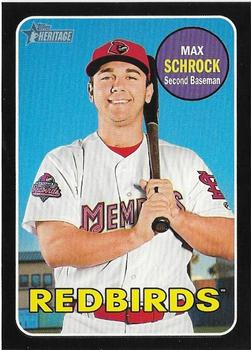 2018 Topps Heritage Minor League - Black #39 Max Schrock Front