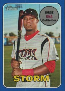 2018 Topps Heritage Minor League - Blue #17 Jorge Ona Front