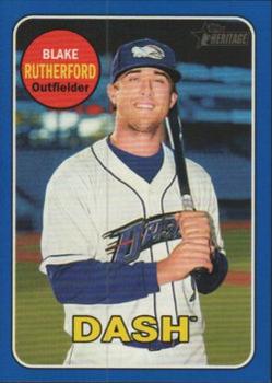 2018 Topps Heritage Minor League - Blue #40 Blake Rutherford Front