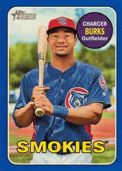2018 Topps Heritage Minor League - Blue #62 Charcer Burks Front