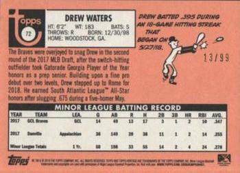 2018 Topps Heritage Minor League - Blue #72 Drew Waters Back