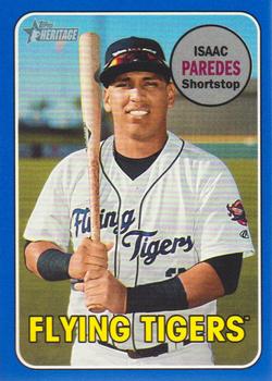 2018 Topps Heritage Minor League - Blue #73 Isaac Paredes Front