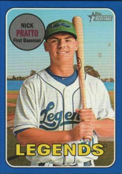2018 Topps Heritage Minor League - Blue #109 Nick Pratto Front