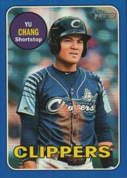 2018 Topps Heritage Minor League - Blue #110 Yu Chang Front