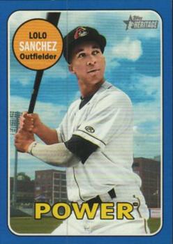 2018 Topps Heritage Minor League - Blue #112 LoLo Sanchez Front