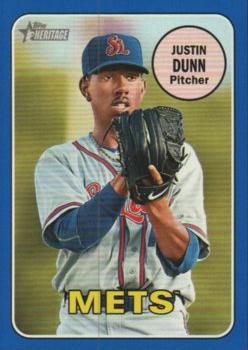 2018 Topps Heritage Minor League - Blue #121 Justin Dunn Front