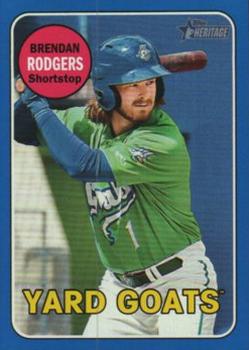 2018 Topps Heritage Minor League - Blue #136 Brendan Rodgers Front