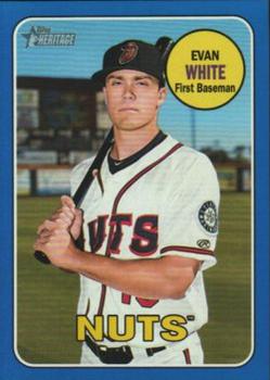2018 Topps Heritage Minor League - Blue #146 Evan White Front