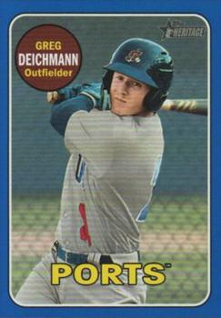 2018 Topps Heritage Minor League - Blue #165 Greg Deichmann Front
