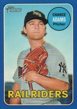 2018 Topps Heritage Minor League - Blue #174 Chance Adams Front