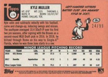 2018 Topps Heritage Minor League - Blue #178 Kyle Muller Back