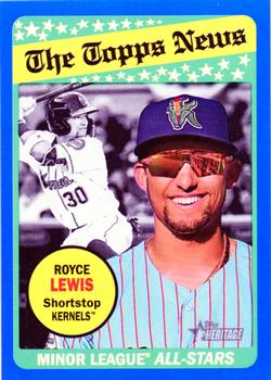 2018 Topps Heritage Minor League - Blue #185 Royce Lewis Front