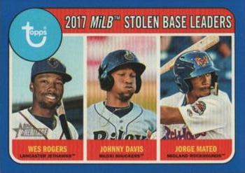 2018 Topps Heritage Minor League - Blue #192 Jorge Mateo / Wes Rogers / Johnny Davis Front