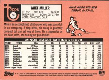 2018 Topps Heritage Minor League - Glossy #56 Mike Miller Back