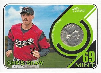 2018 Topps Heritage Minor League - 1969 Mint Coin Relics Nickel #69M-CS Chris Shaw Front