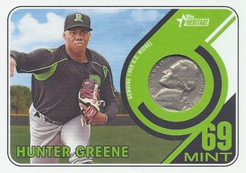 2018 Topps Heritage Minor League - 1969 Mint Coin Relics Nickel #69M-HG Hunter Greene Front