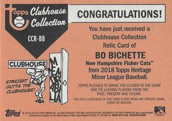 2018 Topps Heritage Minor League - Clubhouse Collection Relics #CCR-BB Bo Bichette Back