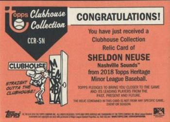 2018 Topps Heritage Minor League - Clubhouse Collection Relics #CCR-SN Sheldon Neuse Back