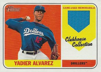 2018 Topps Heritage Minor League - Clubhouse Collection Relics #CCR-YA Yadier Alvarez Front