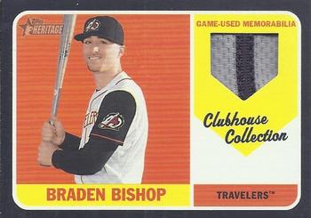 2018 Topps Heritage Minor League - Clubhouse Collection Relics Black #CCR-BBI Braden Bishop Front
