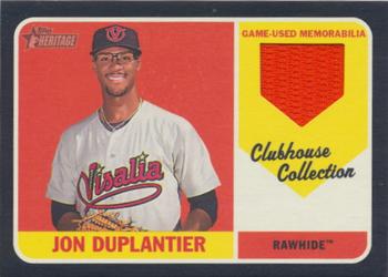 2018 Topps Heritage Minor League - Clubhouse Collection Relics Black #CCR-JD Jon Duplantier Front