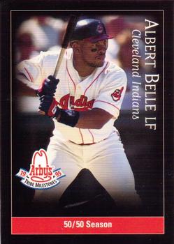 1996 Arby's Cleveland Indians 1995 Tribe Milestones #7 Albert Belle Front