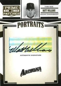 2005 Donruss Prime Patches - Portraits Autograph #P-18 Matt Williams Front