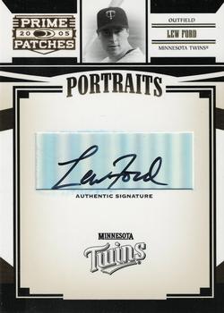 2005 Donruss Prime Patches - Portraits Autograph #P-71 Lew Ford Front