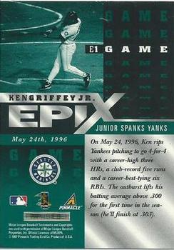 1998 Pinnacle - Epix Emerald #E1 Ken Griffey Jr. Back