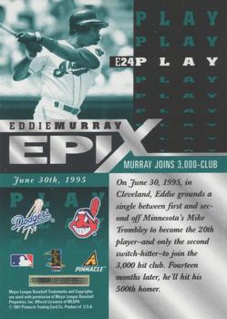 1998 Pinnacle - Epix Emerald #E24 Eddie Murray Back