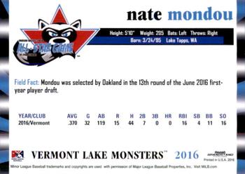 2016 Grandstand NY-Penn League All-Star Game North/South #NNO Nate Mondou Back