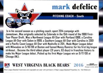 2016 Grandstand NY-Penn League All-Star Game North/South #NNO Mark DeFelice Back