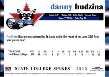 2016 Grandstand NY-Penn League All-Star Game North/South #NNO Danny Hudzina Back