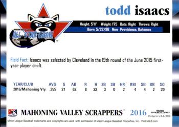 2016 Grandstand NY-Penn League All-Star Game North/South #NNO Todd Isaacs Back