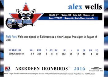 2016 Grandstand NY-Penn League All-Star Game North/South #NNO Alex Wells Back
