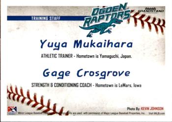 2016 Grandstand Ogden Raptors #NNO Yuya Mukaihara / Gage Crosgrove Back