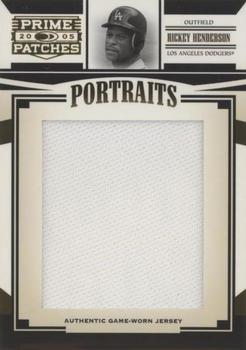 2005 Donruss Prime Patches - Portraits Jumbo Swatch #P-72 Rickey Henderson Front