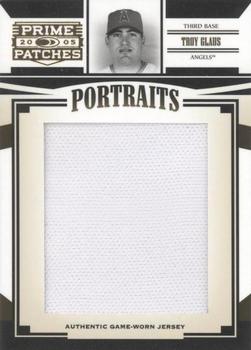 2005 Donruss Prime Patches - Portraits Jumbo Swatch #P-84 Troy Glaus Front