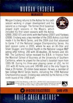 2018 Choice Buies Creek Astros #29 Morgan Ensberg Back