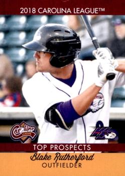 2018 Choice Carolina League Top Prospects #27 Blake Rutherford Front