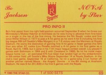 1990 Star Nova #69 Bo Jackson Back