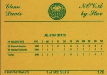 1990 Star Nova #128 Glenn Davis Back