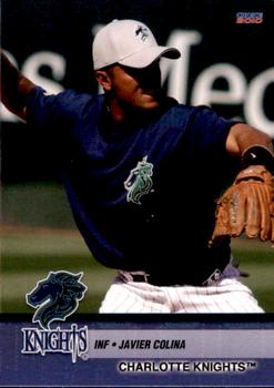 2010 Choice Charlotte Knights #3 Javier Colina Front