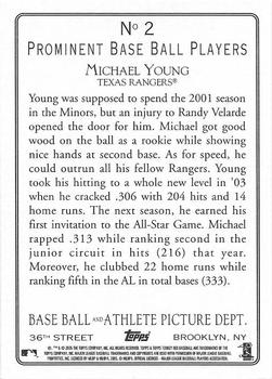 2005 Topps Turkey Red #2 Michael Young Back