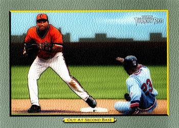 2005 Topps Turkey Red #43 Out At Second Miguel Tejada Front