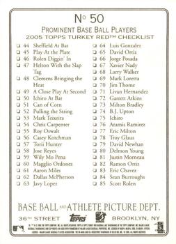 2005 Topps Turkey Red #50 Ichiro Suzuki At Bat Back