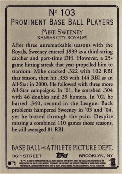 2005 Topps Turkey Red #103 Mike Sweeney Back