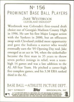 2005 Topps Turkey Red #156 Jake Westbrook Back