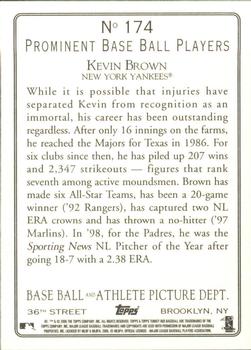 2005 Topps Turkey Red #174 Kevin Brown Back