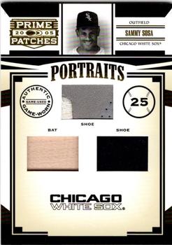 2005 Donruss Prime Patches - Portraits Triple Swatch #P-16 Sammy Sosa Front